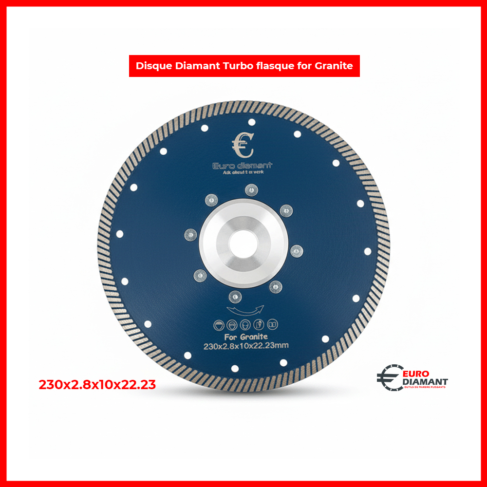 Disque diamant turbo flasque granit 230mm