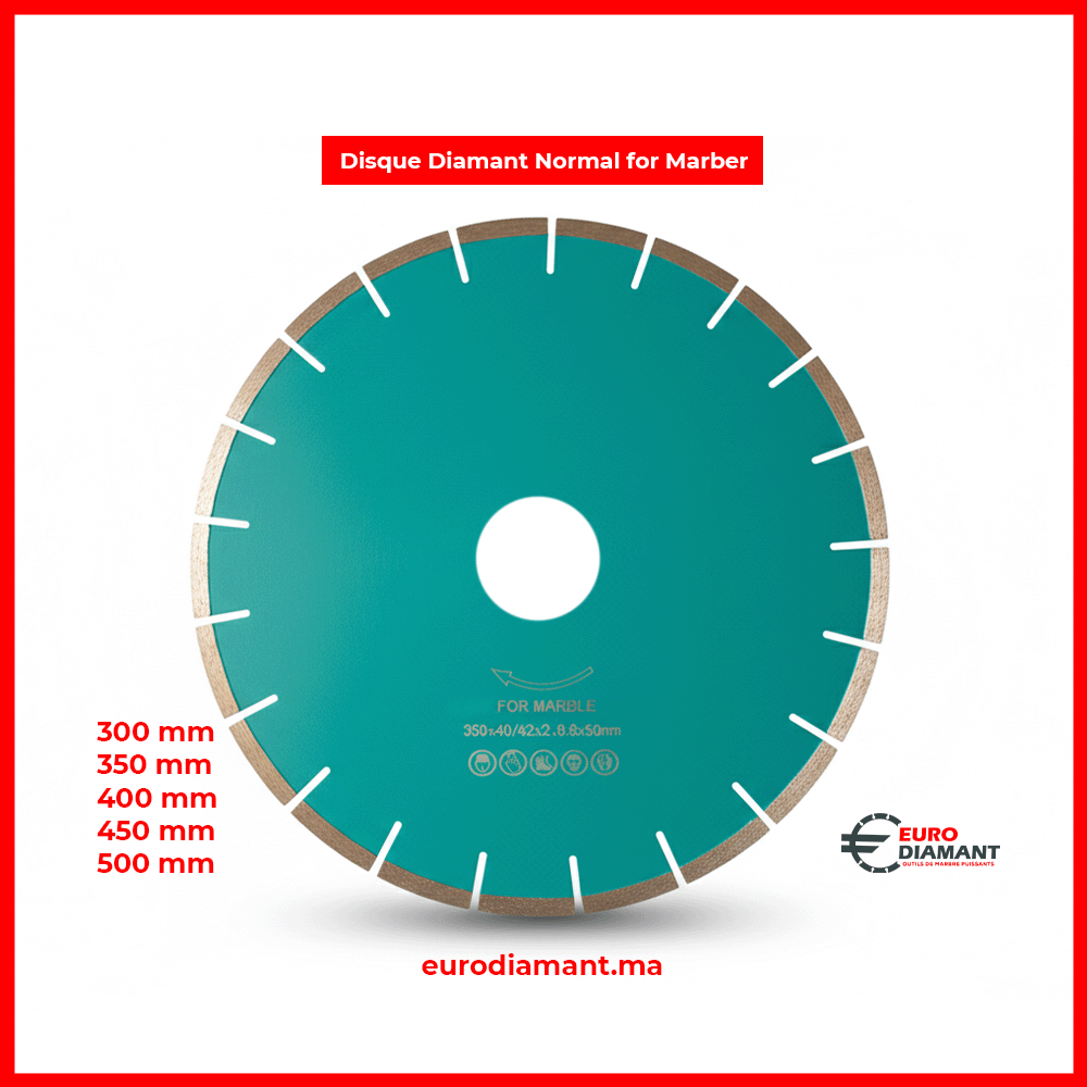 Disque Diamant 350mm Segmenté Normal - Coupe Marbre Pierre Calcaire Scie de Pont
