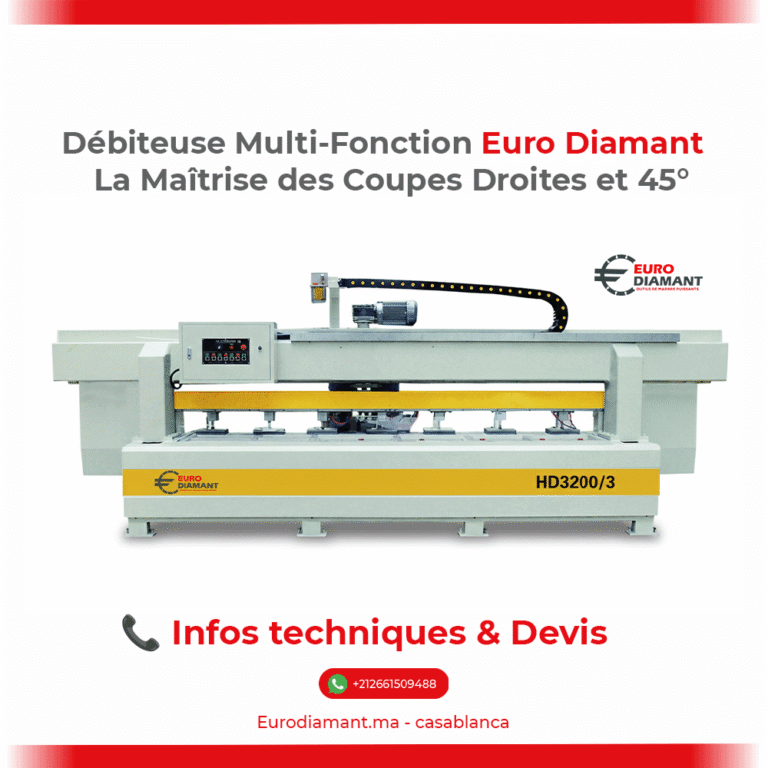 Débiteuse Multi-Fonction Euro Diamant : La Maîtrise des Coupes Droites et 45°